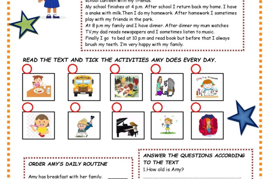 PRESENT SIMPLE TENSE DAILY ROUTINES English ESL Worksheets Pdf Doc