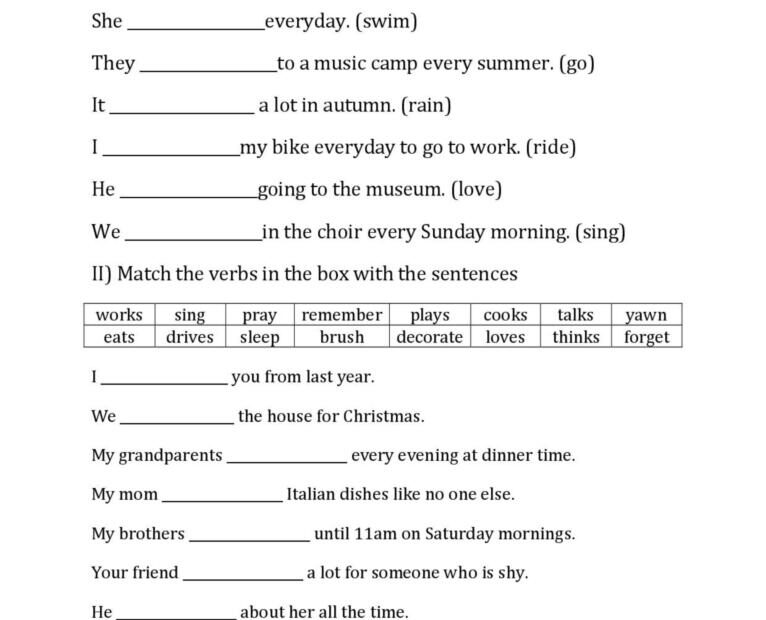 PRESENT SIMPLE TENSE EXERCISE English ESL Worksheets Pdf 43 OFF