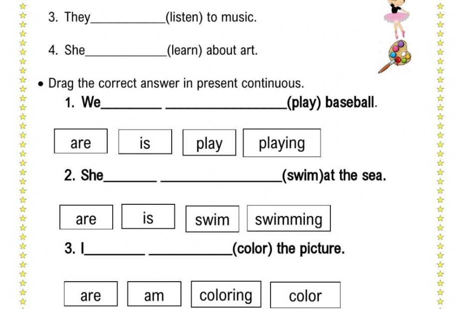 Present Simple Vs Present Continuous Exercise For Grade 2