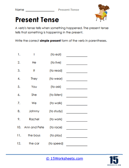 simple present tense exercises liveworksheets