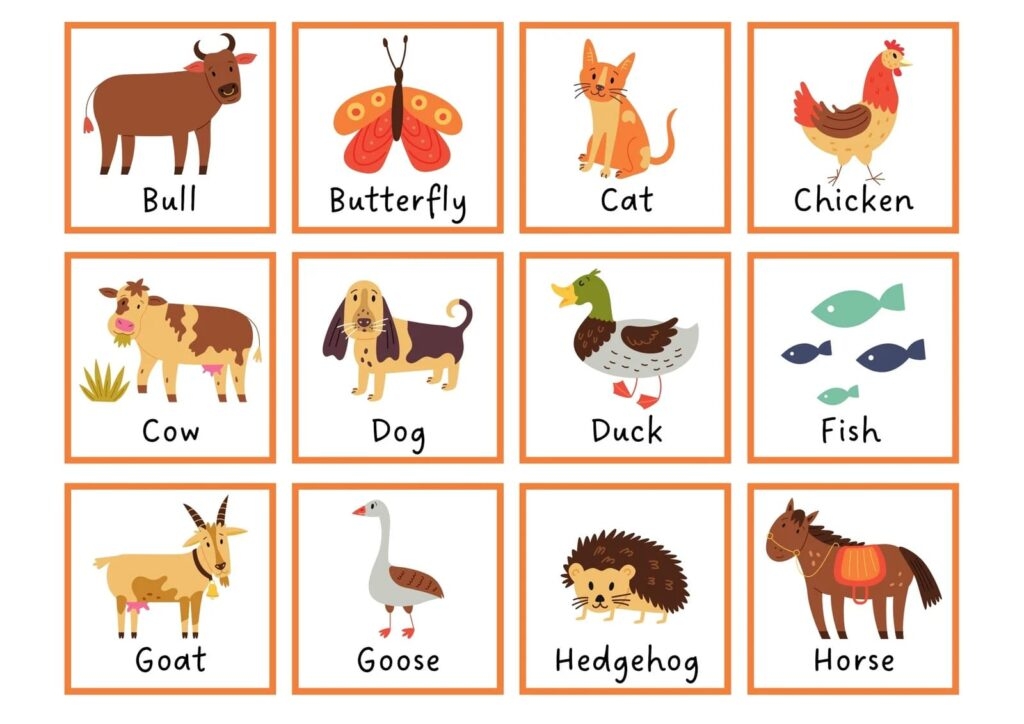 Printable Animal Flash Cards Printable JD