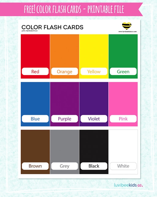 color printable flash cards color printable flash cards