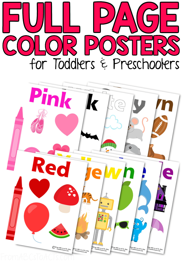 Printable Color Word Posters