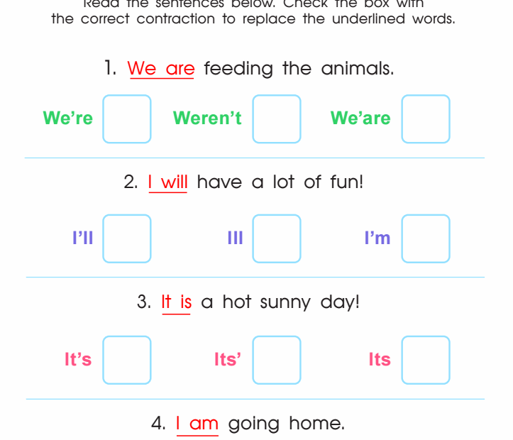 Printable English Grammar Worksheets Grade 1