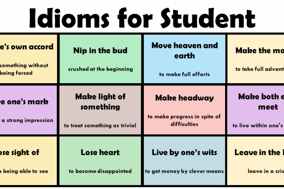 Printable Idioms List