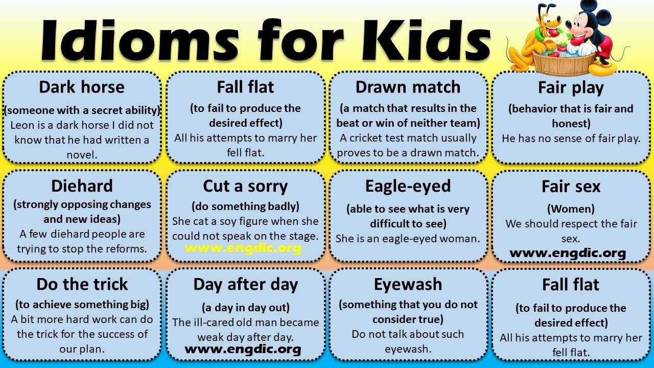 Printable Idioms List