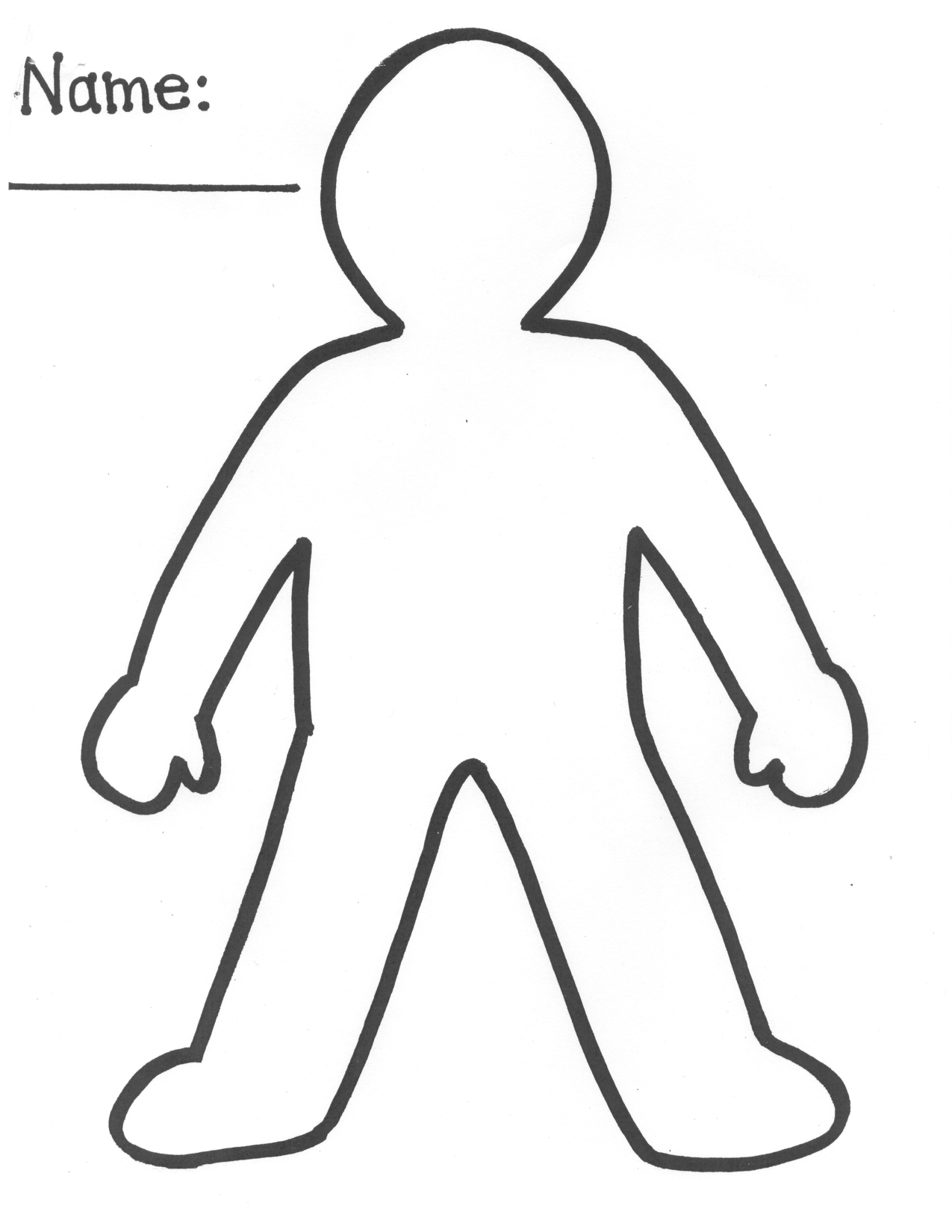 Printable Outline Of Person ClipArt Best