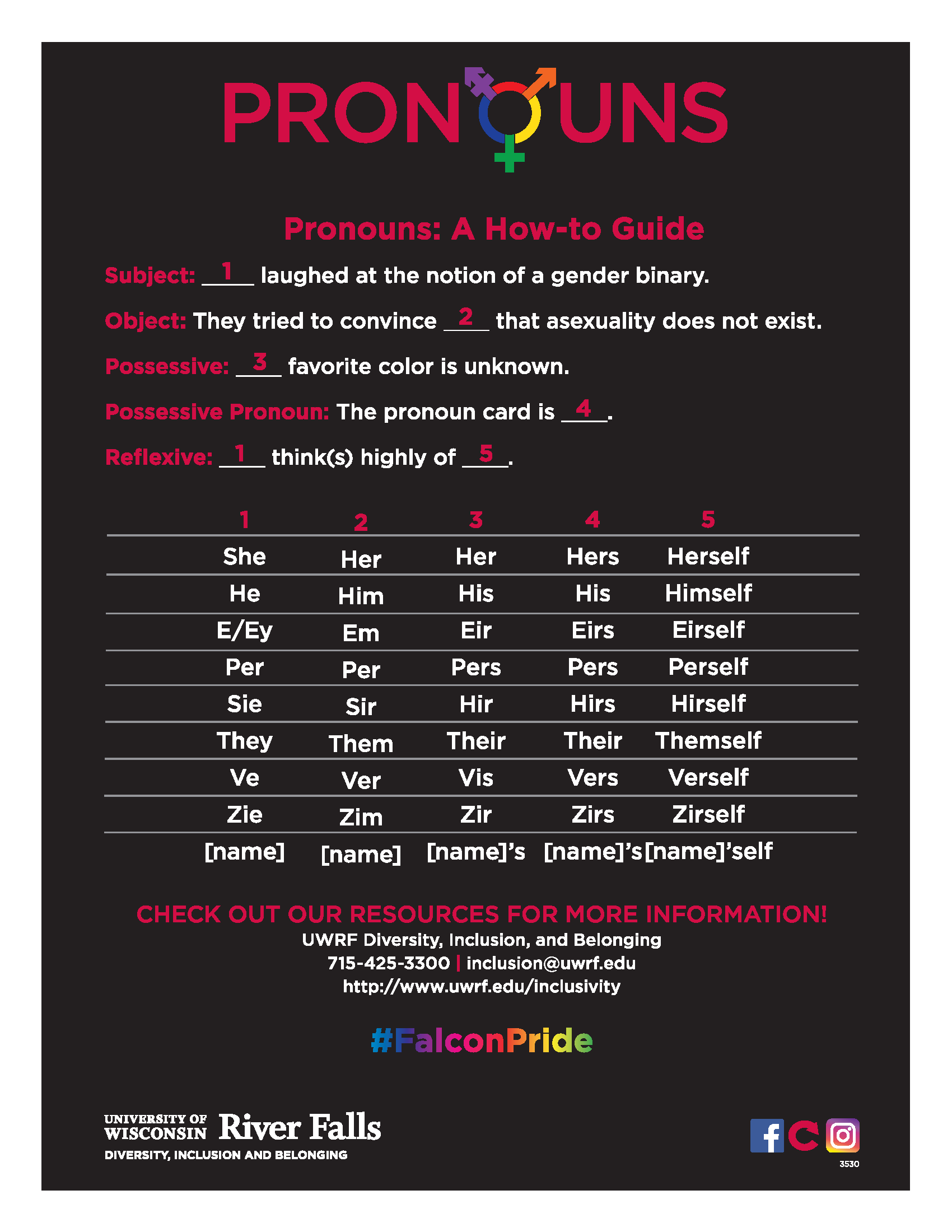 Pronoun Check Chart