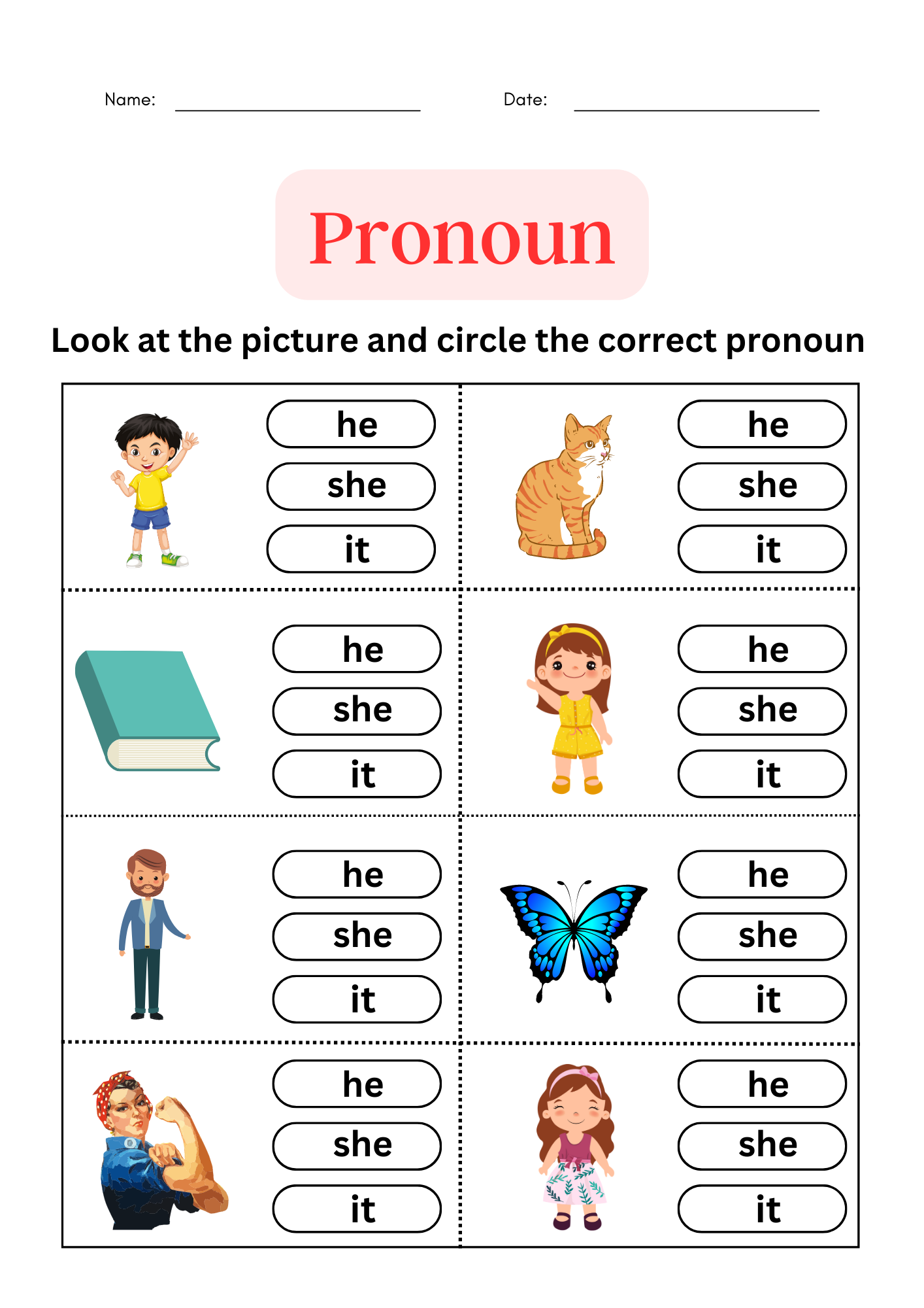 Pronoun Worksheets For Grade 1 2 3 Worksheets Library Pronoun Worksheets For Grade 1 2 3 Worksheets Library
