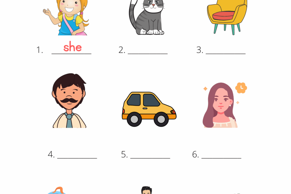 Pronouns Exercises With Answers He She It Pronouns Worksheet With