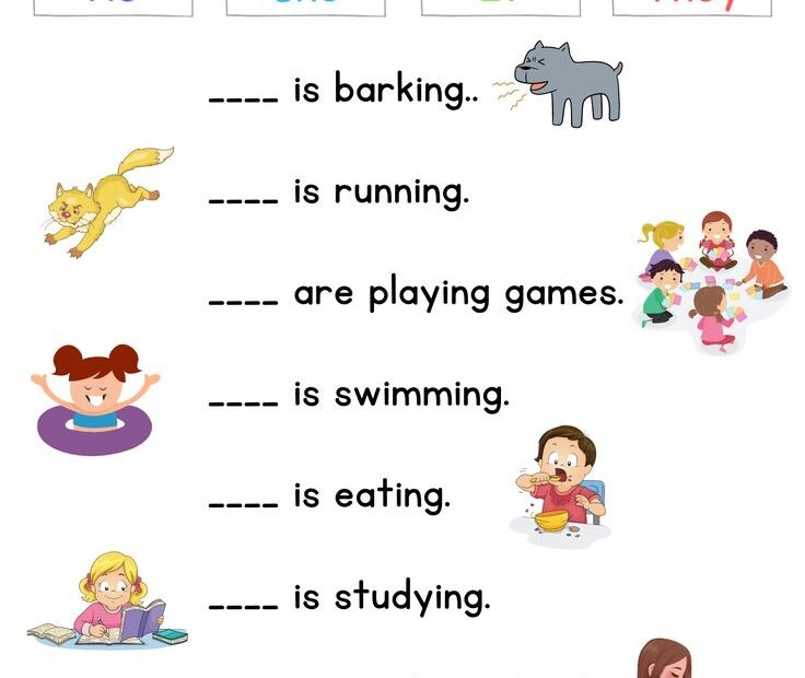 Pronouns Exercises With Answers He She It They Pronouns Worksheet With