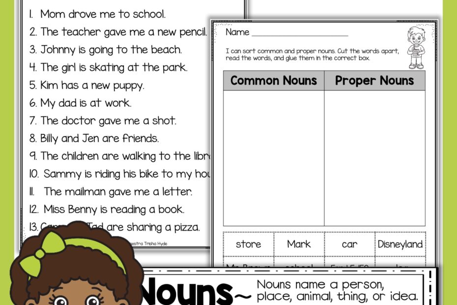 Proper Nouns Worksheet Nouns Worksheet Common And Proper Nouns My XXX