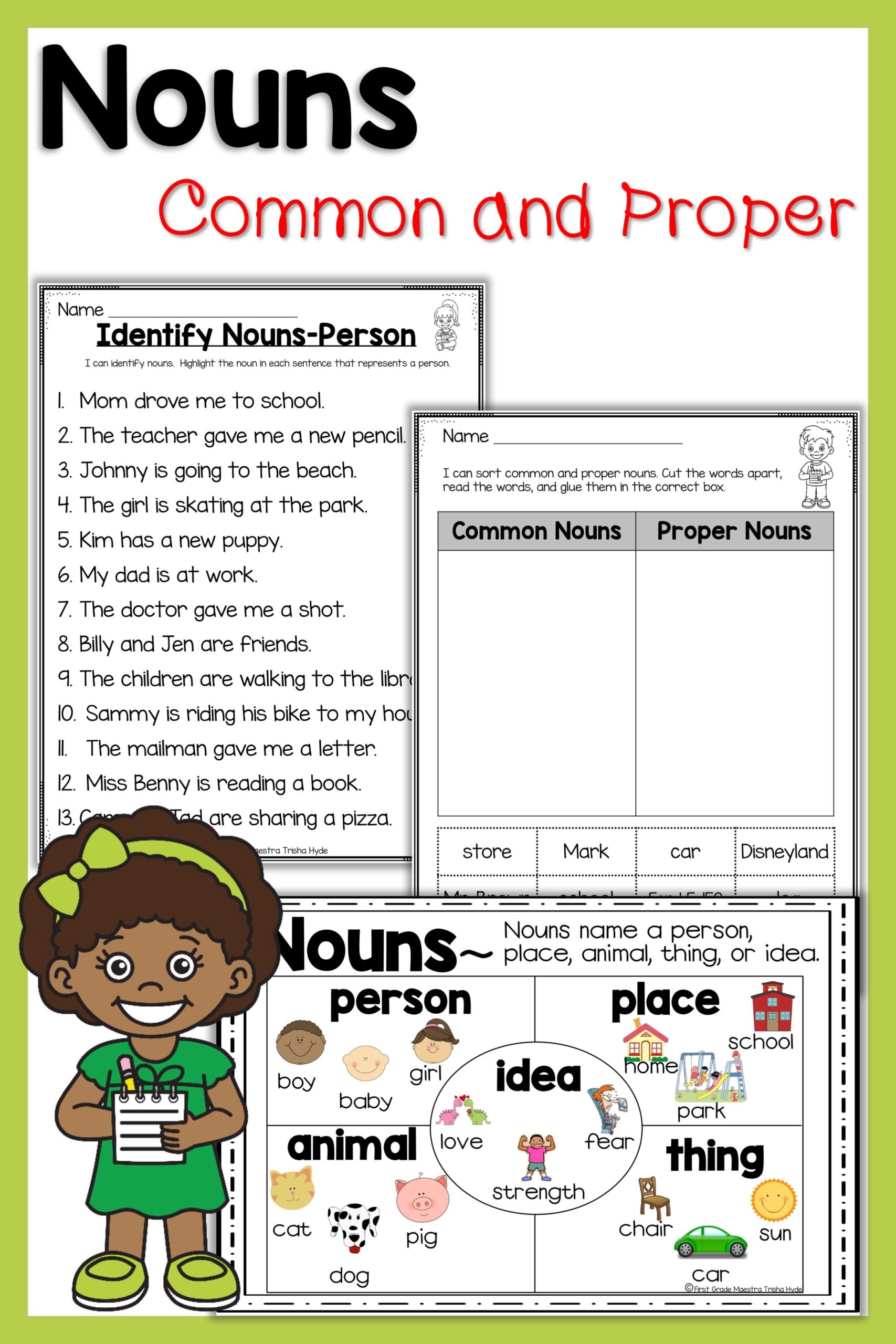 Proper Nouns Worksheet Nouns Worksheet Common And Proper Nouns My XXX 