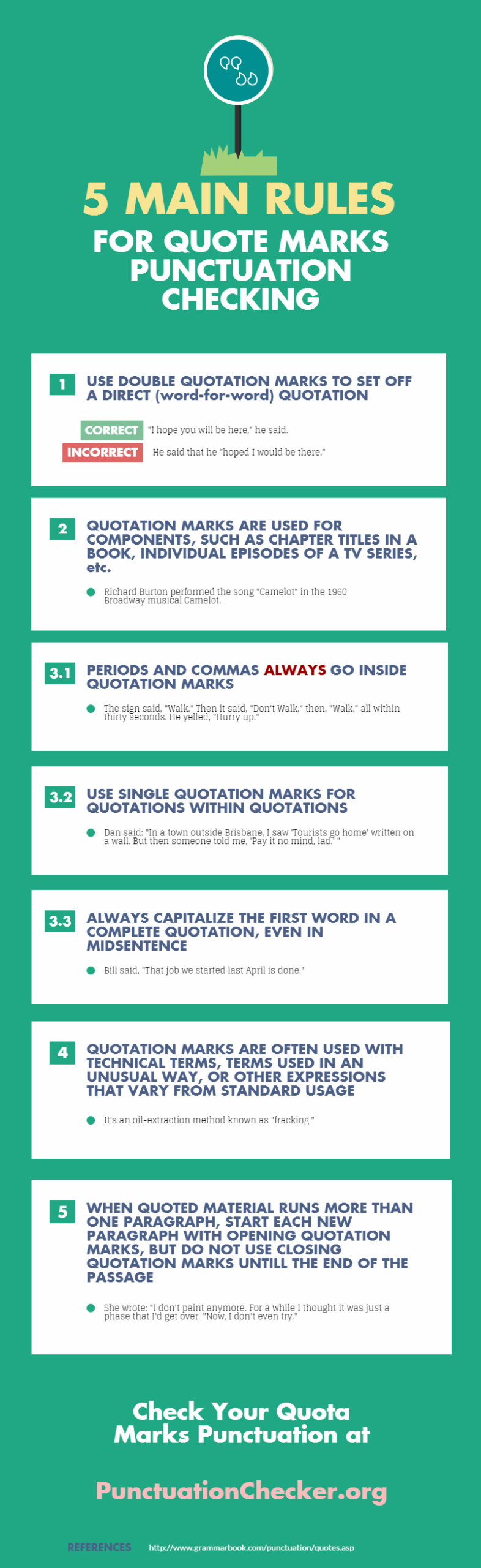 Proper Quotation Marks Punctuation Punctuation Checker