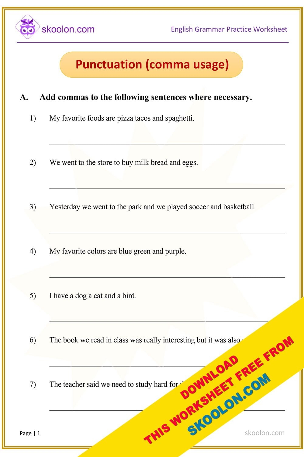 Punctuation 4 Skoolon
