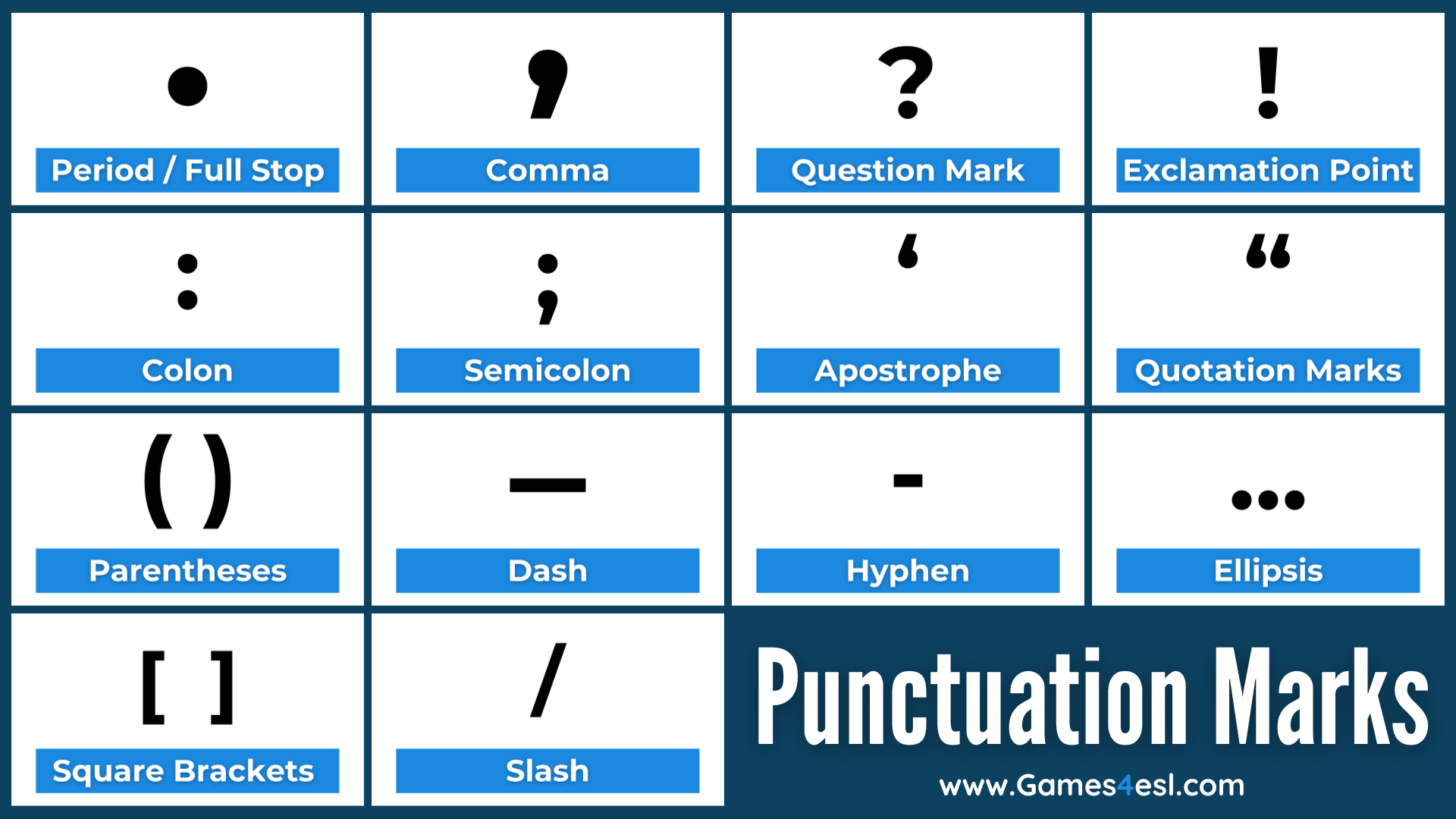 Punctuation Marks In English An Easy Guide To Names And Usage 