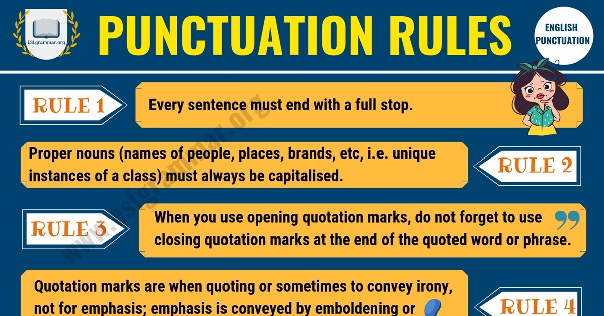 Punctuation Rules 9 Important Rules You Must Know ESL Grammar
