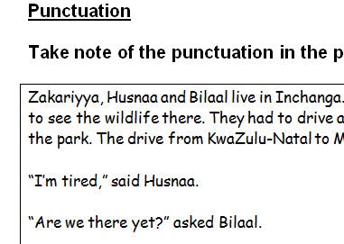 Punctuation Sentences And Direct Speech