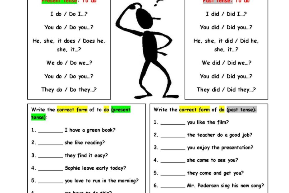 Questions Do General Gramma English ESL Worksheets Pdf Doc