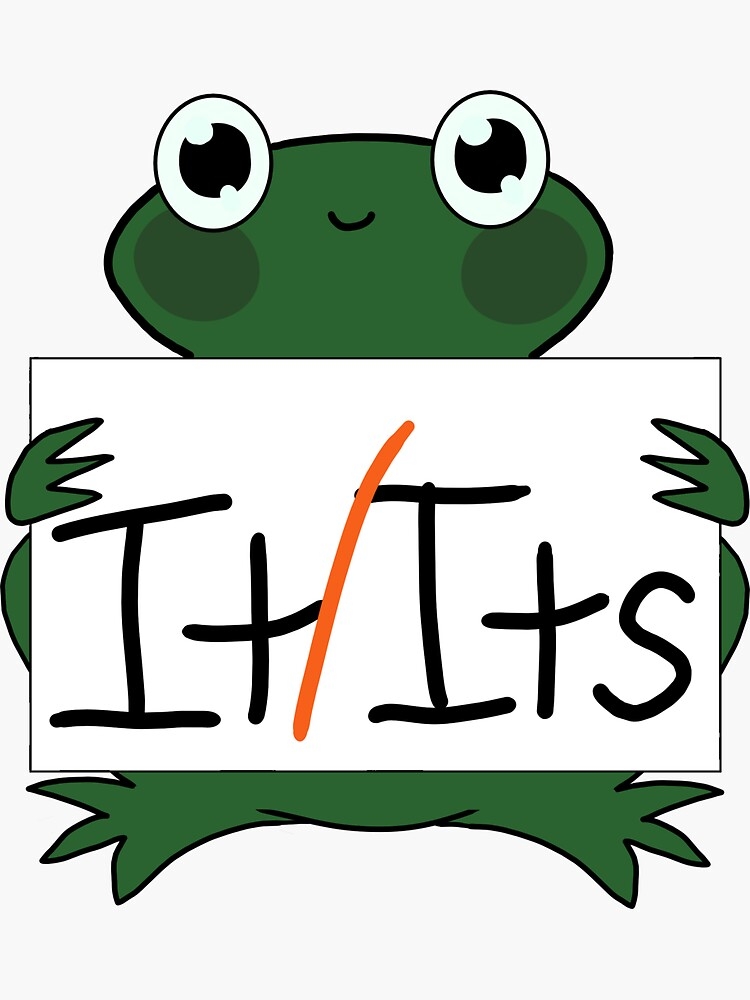  quot It Its Pronouns Pin Frog Neopronouns It quot Sticker By Spell the Bee 