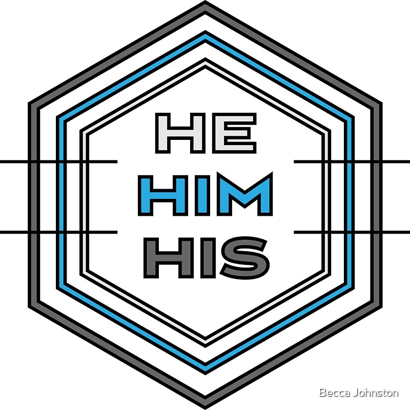  quot Male Pronouns quot Stickers By Becca Johnston Redbubble