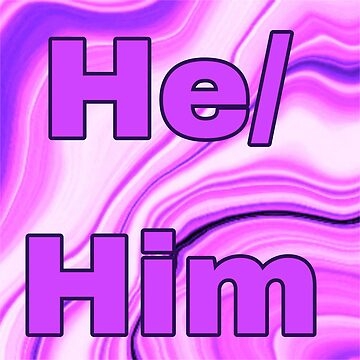  quot Pink Marbled He Him His Pronouns quot Sticker For Sale By PRONOUNS R US 