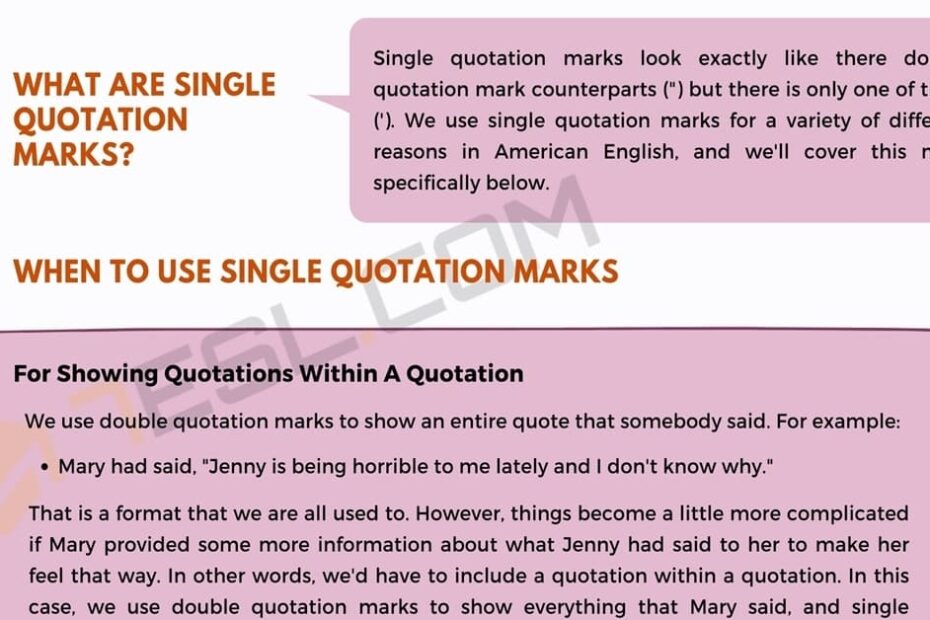 Quotation Marks Examples