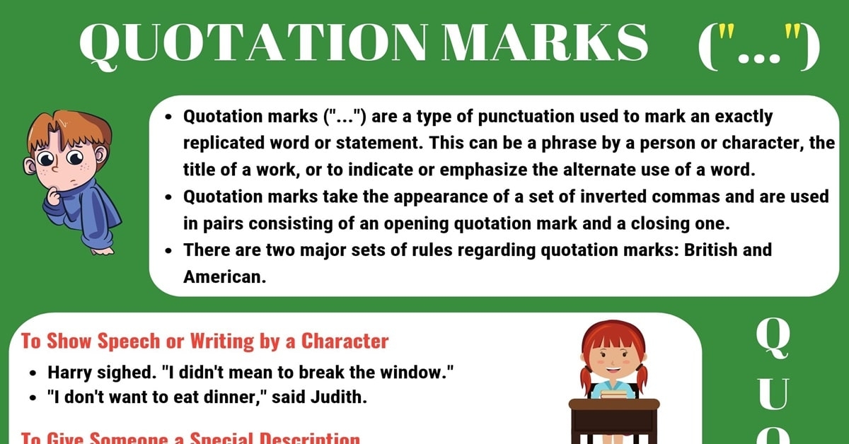 Quotation Marks Uses Punctuation Rules And Examples 41 OFF