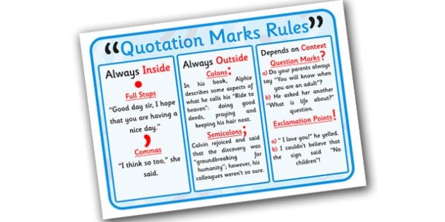 Quotations Marks Use