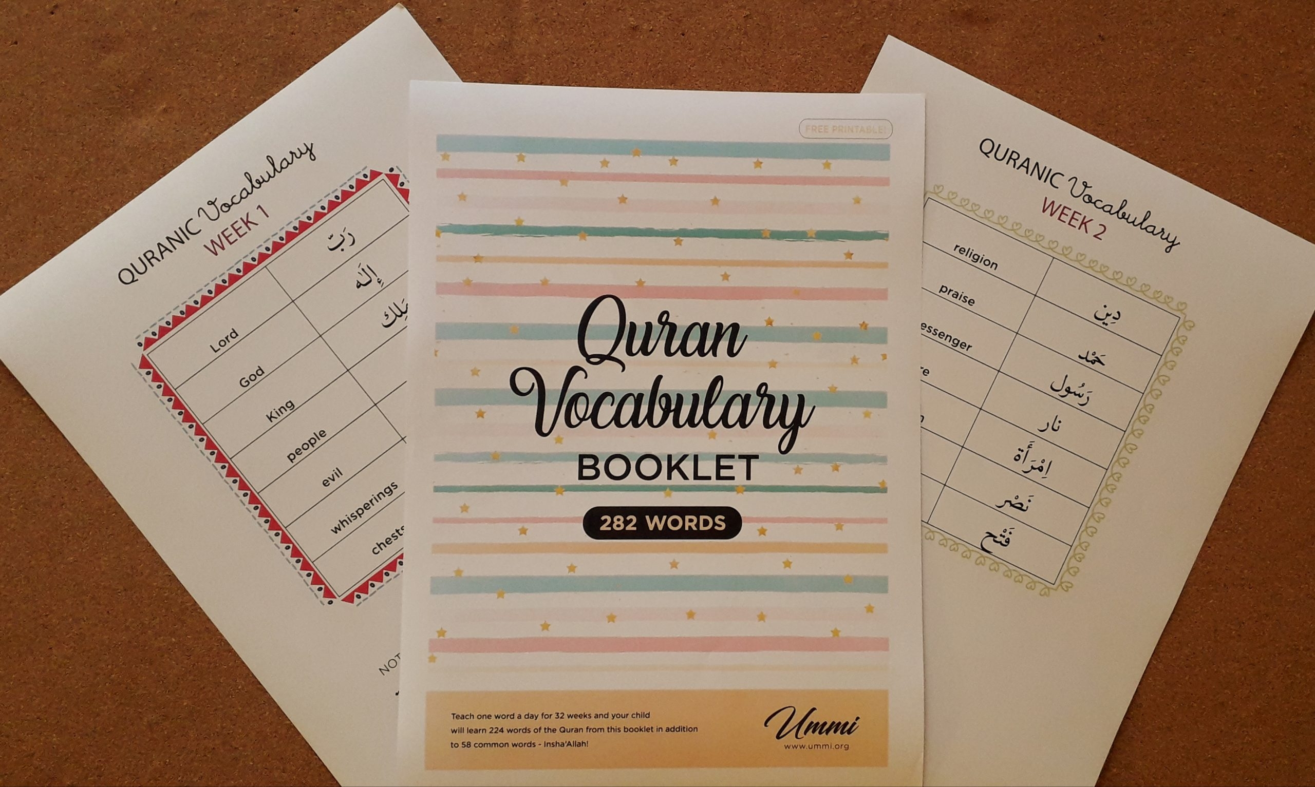 Quran Vocabulary Booklet Ummi Islamic Parenting Education