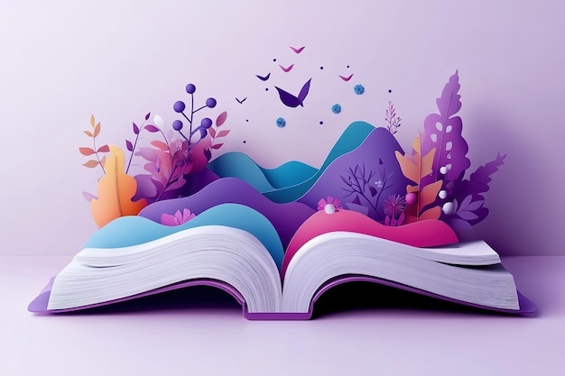 Reading Books Broaden Your Horizen Premium AI generated Vector