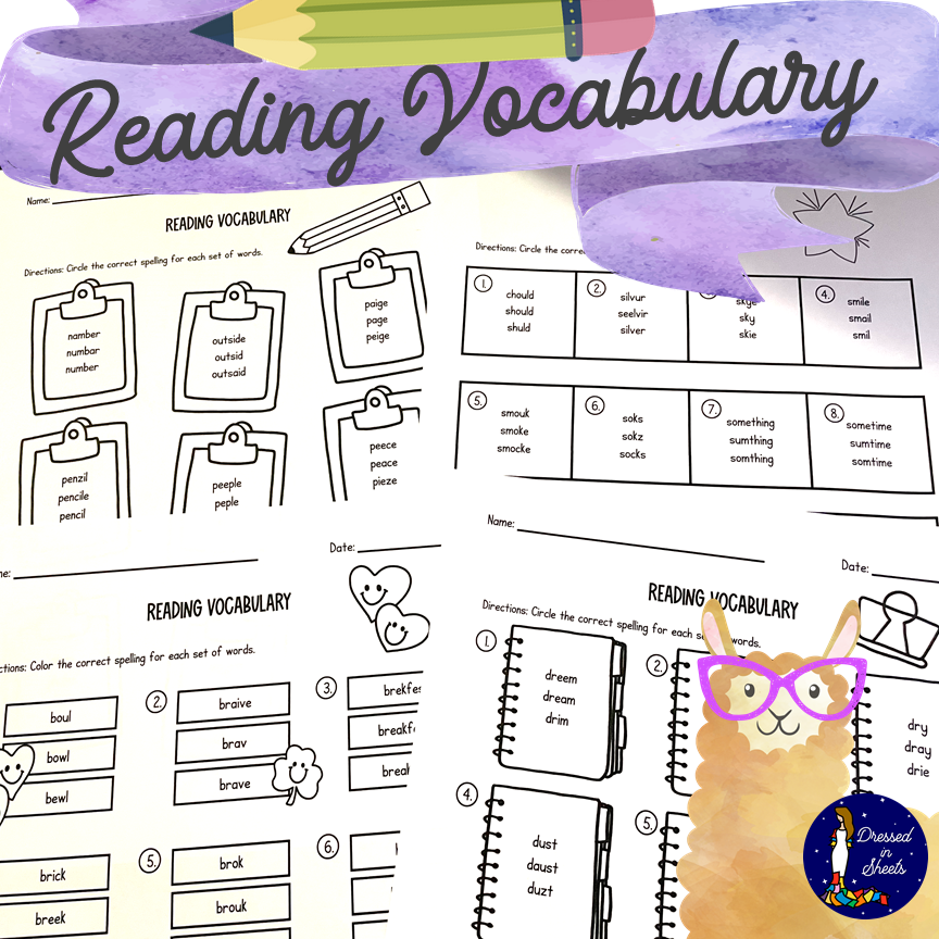Reading Vocabulary Practice Made By Teachers