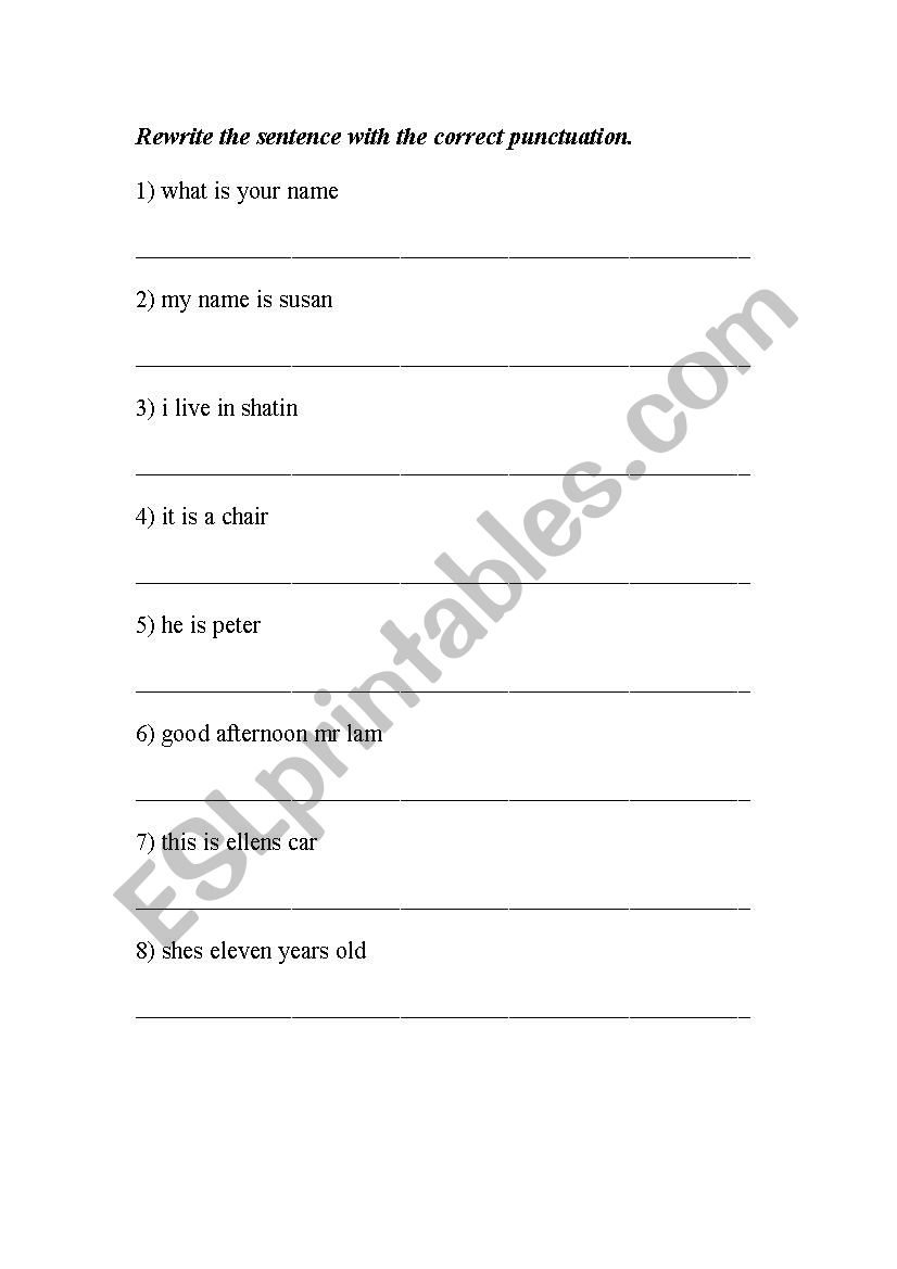 how to correct punctuation