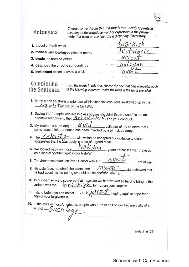 sadlier vocabulary workshop