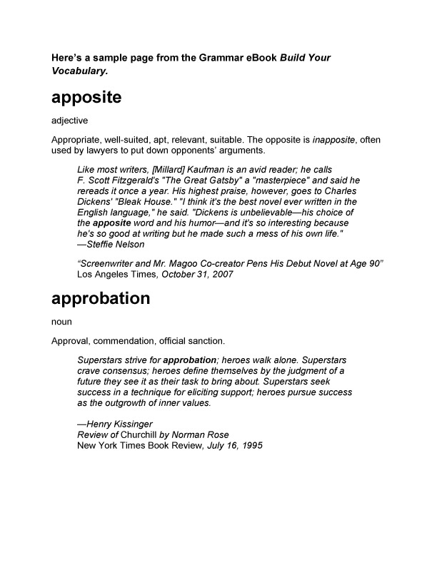 Sample Page Build Your Vocabulary