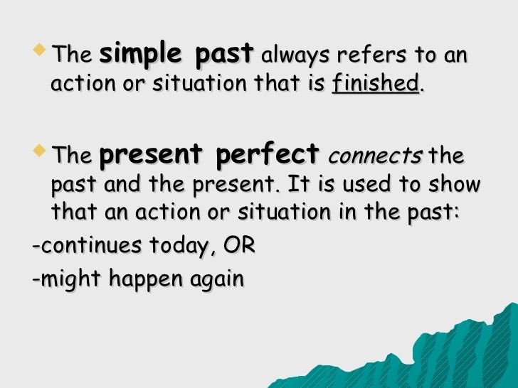 Sample Past Tense Vs Present Perfect Tanse