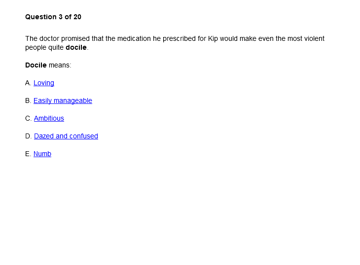 Sat Prep Vocabulary In Context Play Online On Flash Museum
