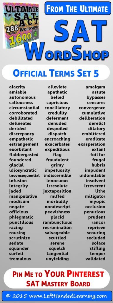 sat prep vocabulary