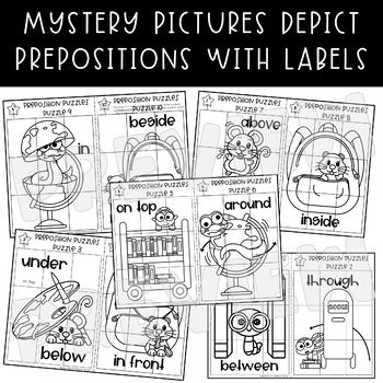 School Pets Preposition Worksheets Preposition Mystery Picture Puzzles