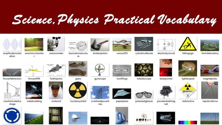 Science Physics Vocabulary In English Science Physics Practical 