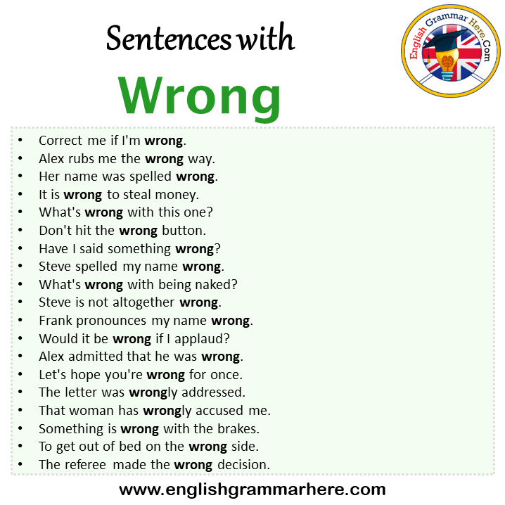 Sentences With Wrong Archives English Grammar Here