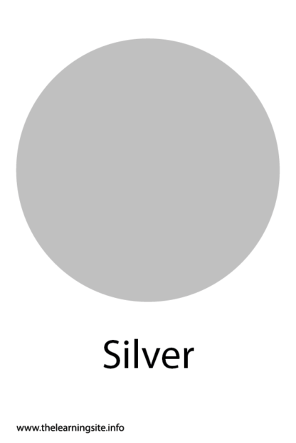 Silver Color Flashcard The Learning Site