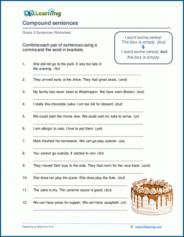 Simple And Compound Sentence Practice