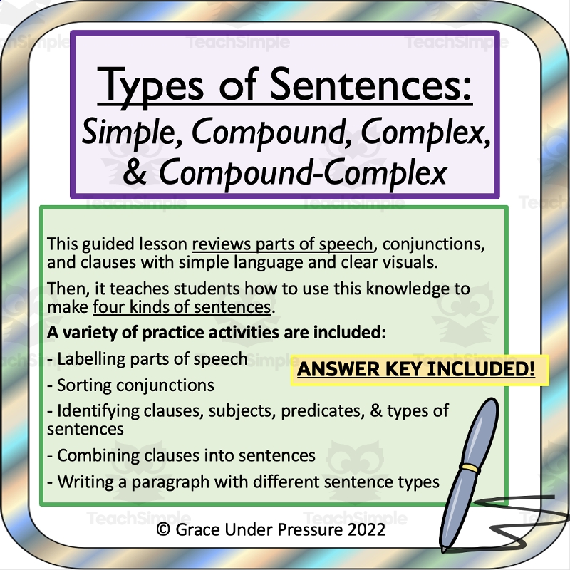 Simple Compound Complex And Compound Complex Sentences Quizizz Free 