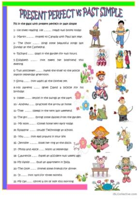 Simple Past And Present Perfect Tense Worksheet Pdf Infoupdate