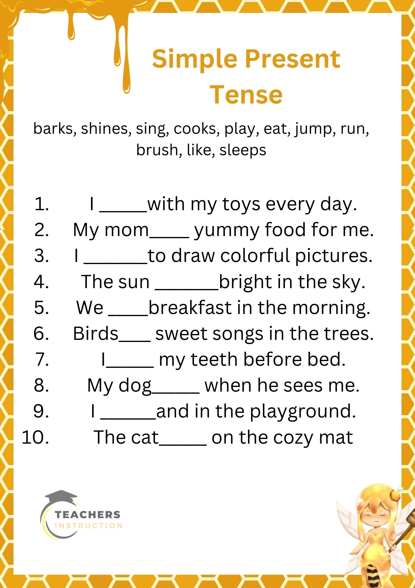 Simple Present Tense Interactive Worksheet Edform Worksheets Library
