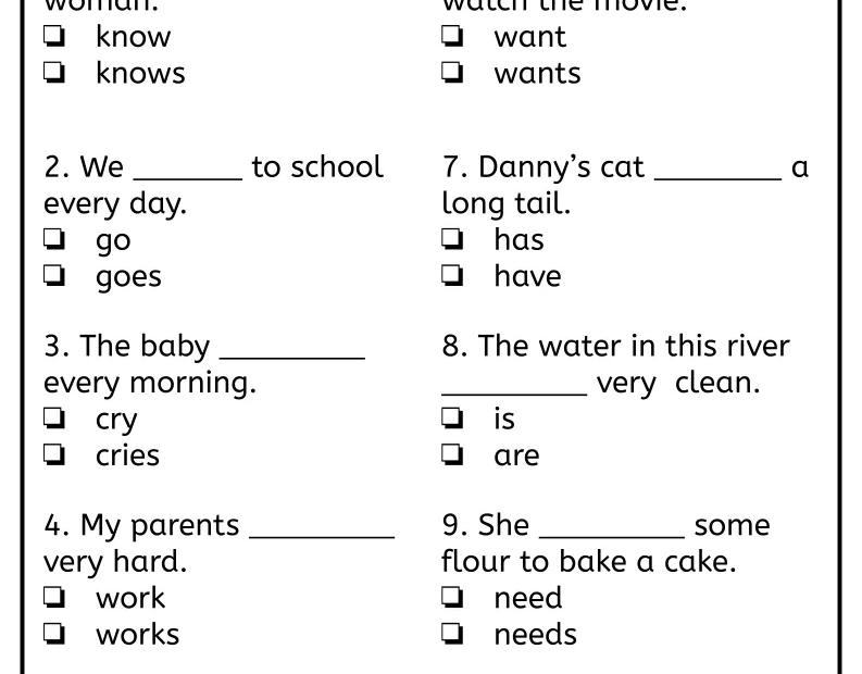 Simple Present Tense Online Worksheet For Grade 1 Live Worksheets
