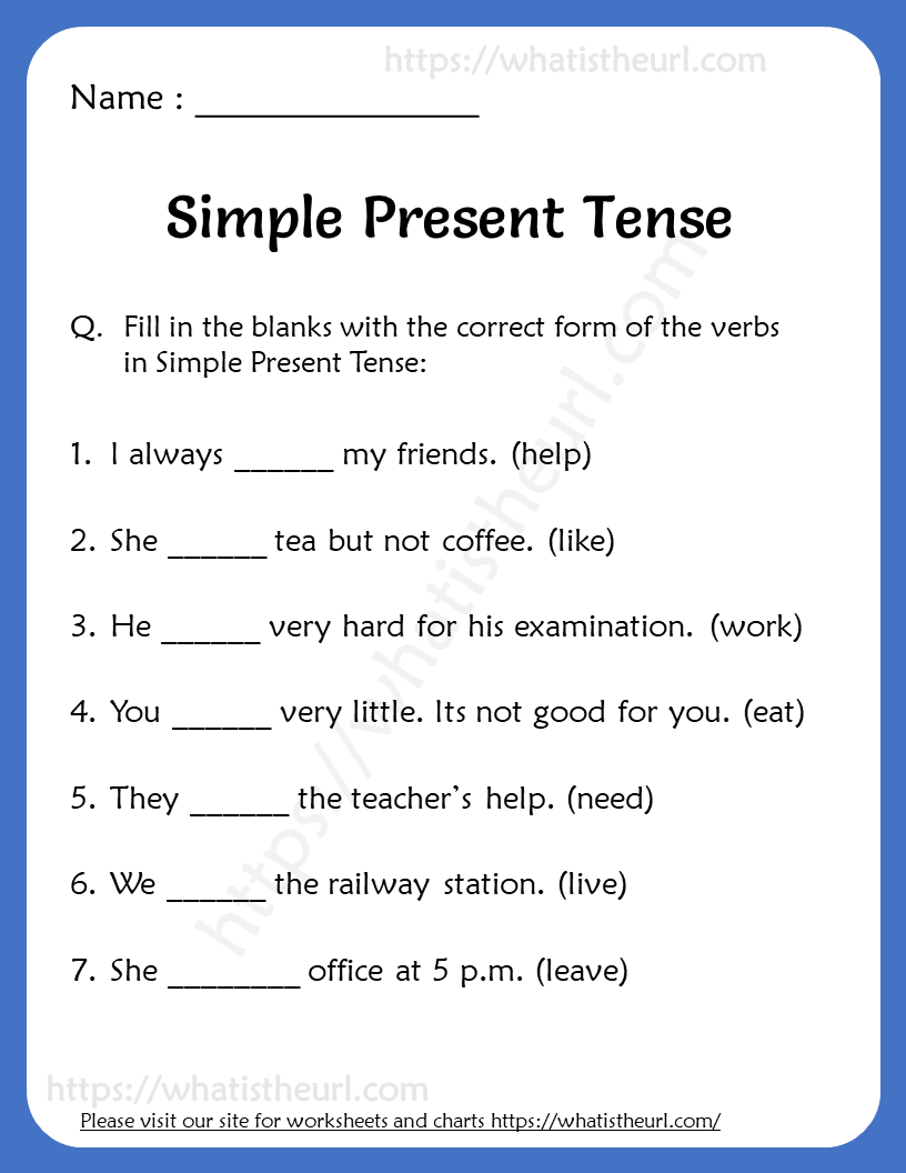 english simple present tense exercises
