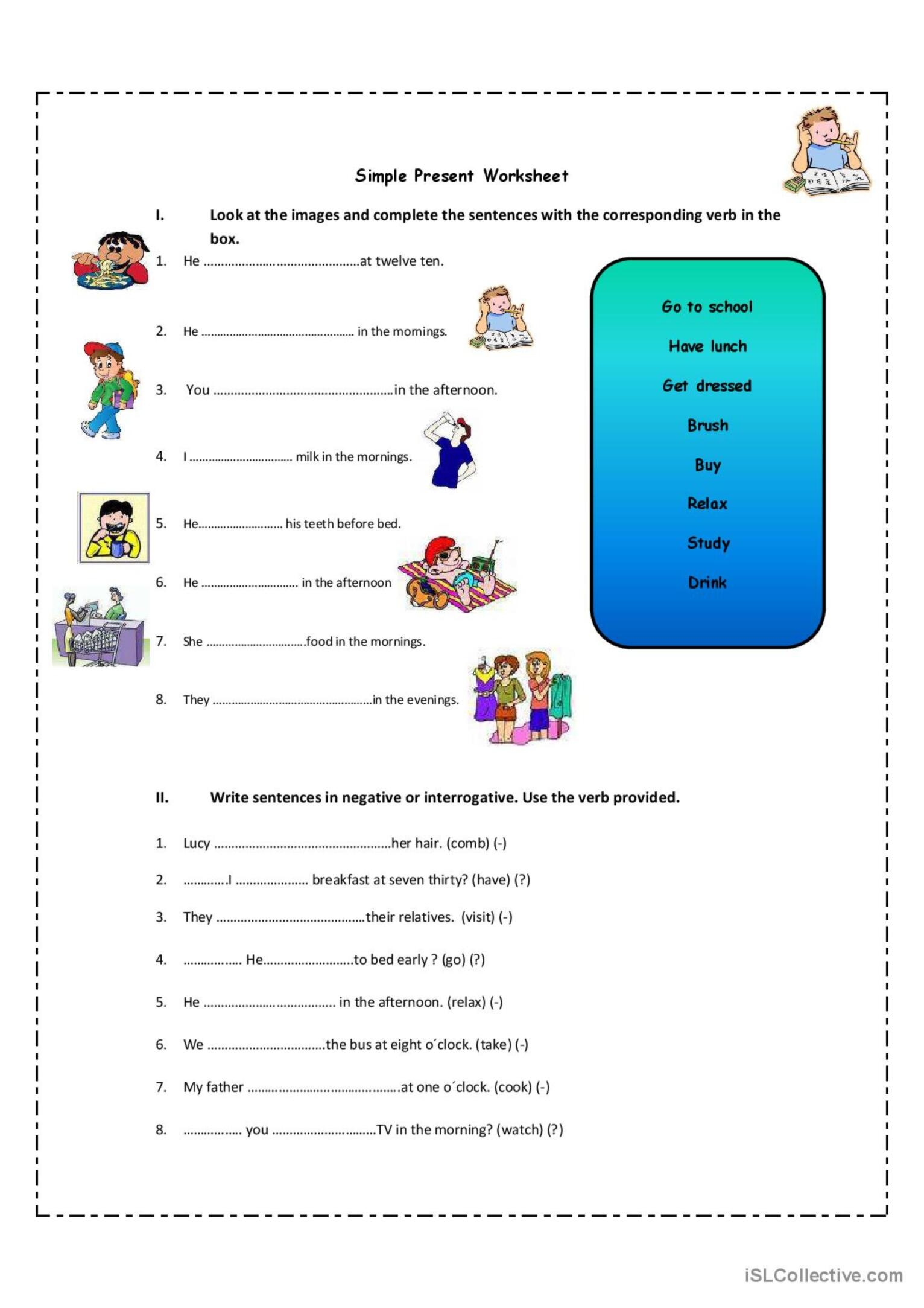 Simple Present Worksheet English ESL Worksheets Pdf Doc