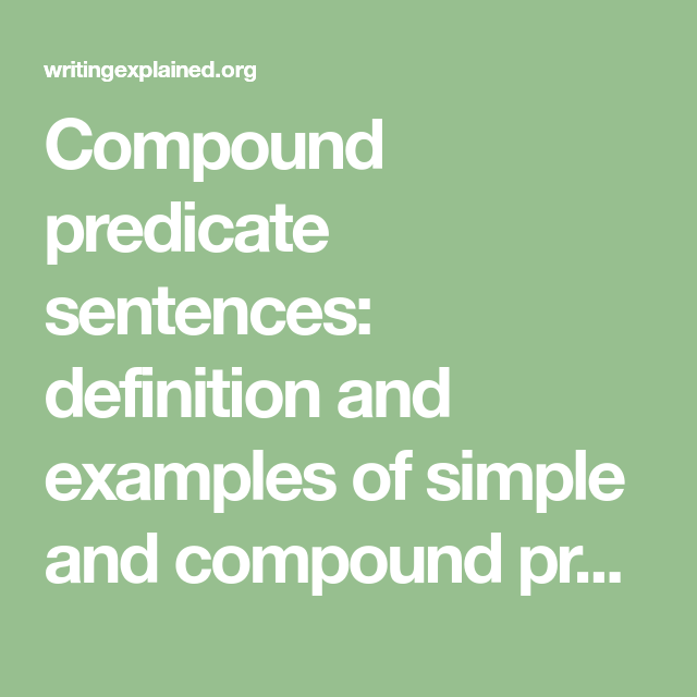 compound sentence simple definition